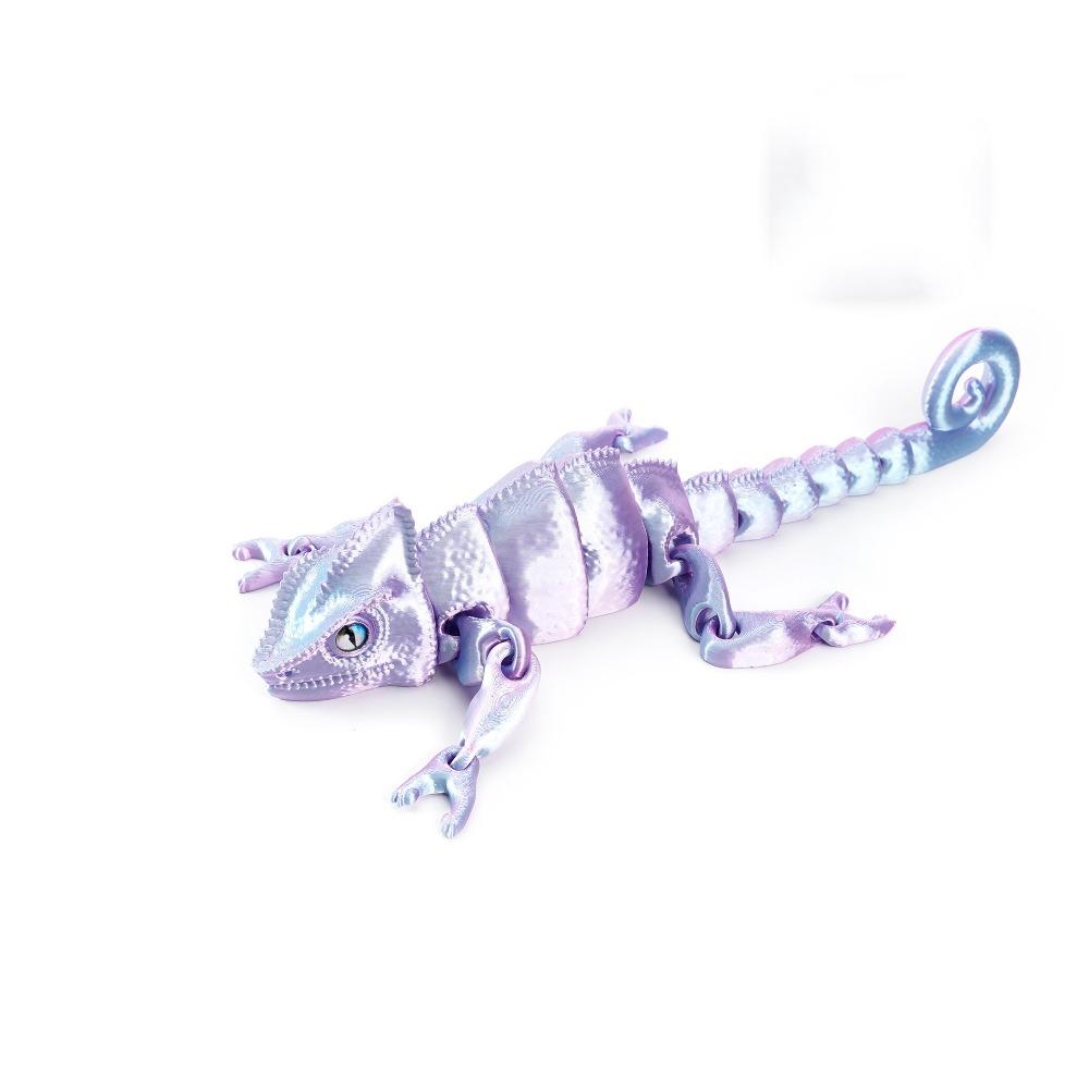 PLA Plastic 3D Printed Lizard Model 6 Colors Multi-jointed Lizard Desktop Ornaments Movable 17.5cm Animal Simulation Model