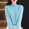 Pulover de damă pe jumătate cu gât, cașmir Qinghe, 30% cașmir 70% lână, pulover tricotat de iarnă pulover de toamnă pulover de cașmir