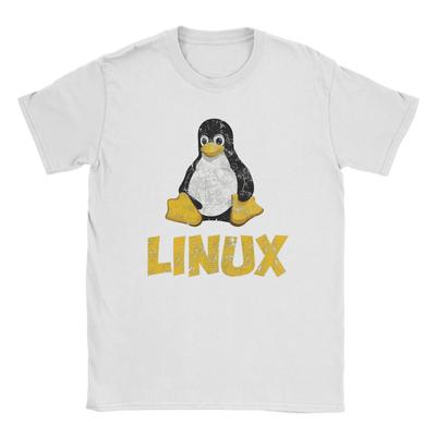 Men Linux Operating System Tux Penguin T Shirt Cotton Tops Novelty Short Sleeve Round Collar Tee Shirt New Arrival T-Shirts