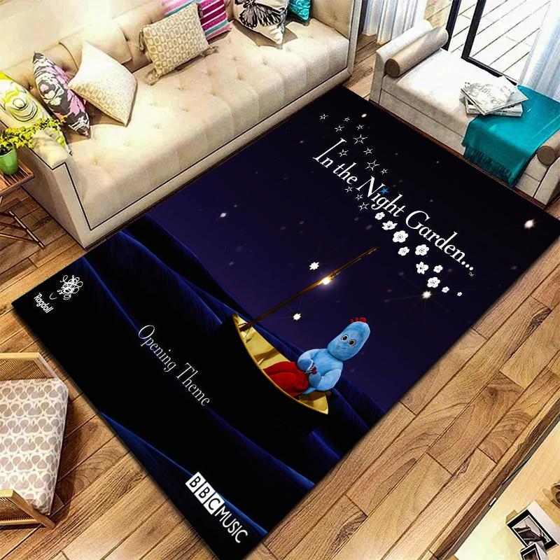 Night Garden Carpet Rug for Living Room Bedroom Home Sofa Decoration,Kids play Nonslip Floor Mat