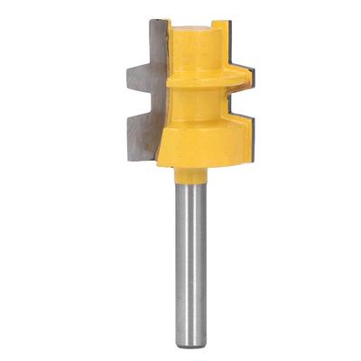 Fresa per scanalature a T con dente quadro reversibile per giunzione a colla con codolo tondo da 1/4 di pollice