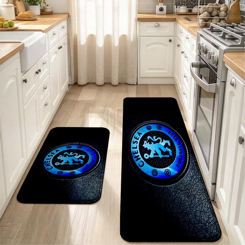 Chelsea FC Print Flannel Kitchen Mat Christmas Soft Area Rug Non Slip Floor Carpet Home Decoration