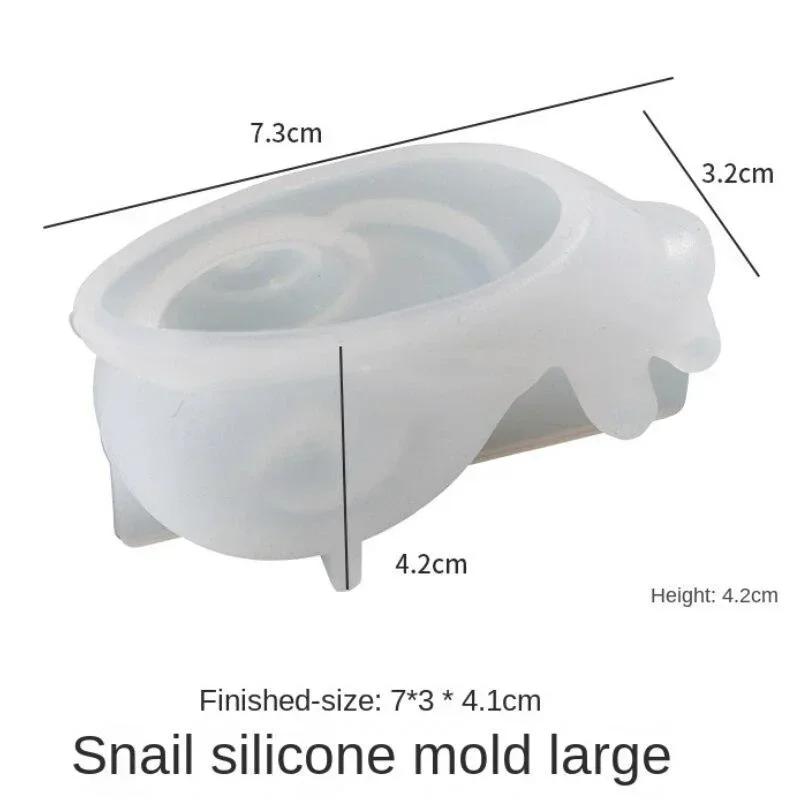 Cute Snail Animal Silicone Casting Mold Crystal Epoxy Resin Mold Snail Making Home Decor Plaster Mold