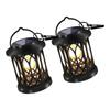  Solar Flame Hanging Lamp Creative LED Solar Courtyard Lamp with Handle Outdoor Garden Landscape Lamp Easy to Use