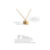 Yhpup Valentine's Day Gift Inlaid Zirconia Double-Layer Heart Love Pendant Necklace 316L Stainless Steel Romantic Charm Jewelry