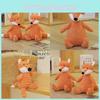 Peluche Renard Orange Mignon Pour Filles Cadeau d'Anniversaire Parfait Doux et Câlin 15cm/33cm/42cm/65cm