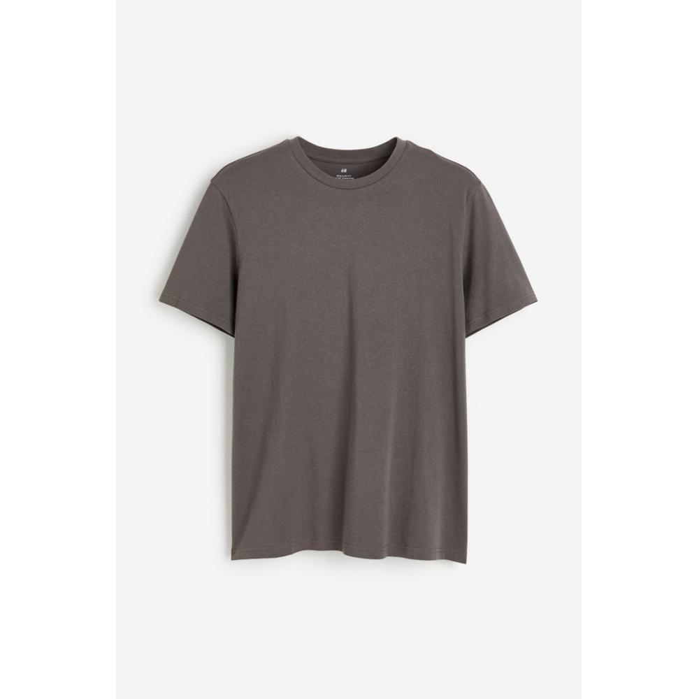 H M Regular FiT T sHirT Dark Grey
