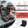 Small Hard Case Bag Portable Plastic Tool Storage Box with Dual Latch Shatterproof Hard Carrying Case for Household Workshop Car