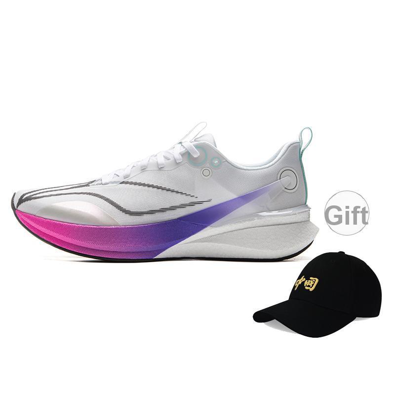 Li Ning Red Rabbit 8 Pro Full Palm Cushioning Mesh Running Shoes Men Running Shoes Standard-White ARPV003-1