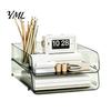 Stationery Storage Tray Clear Acrylic File Organizer Tray, 1/2/3/4/5 Tier Paper Ducument Document Holder Box, Stackable Office Supplies Desk Rack Box