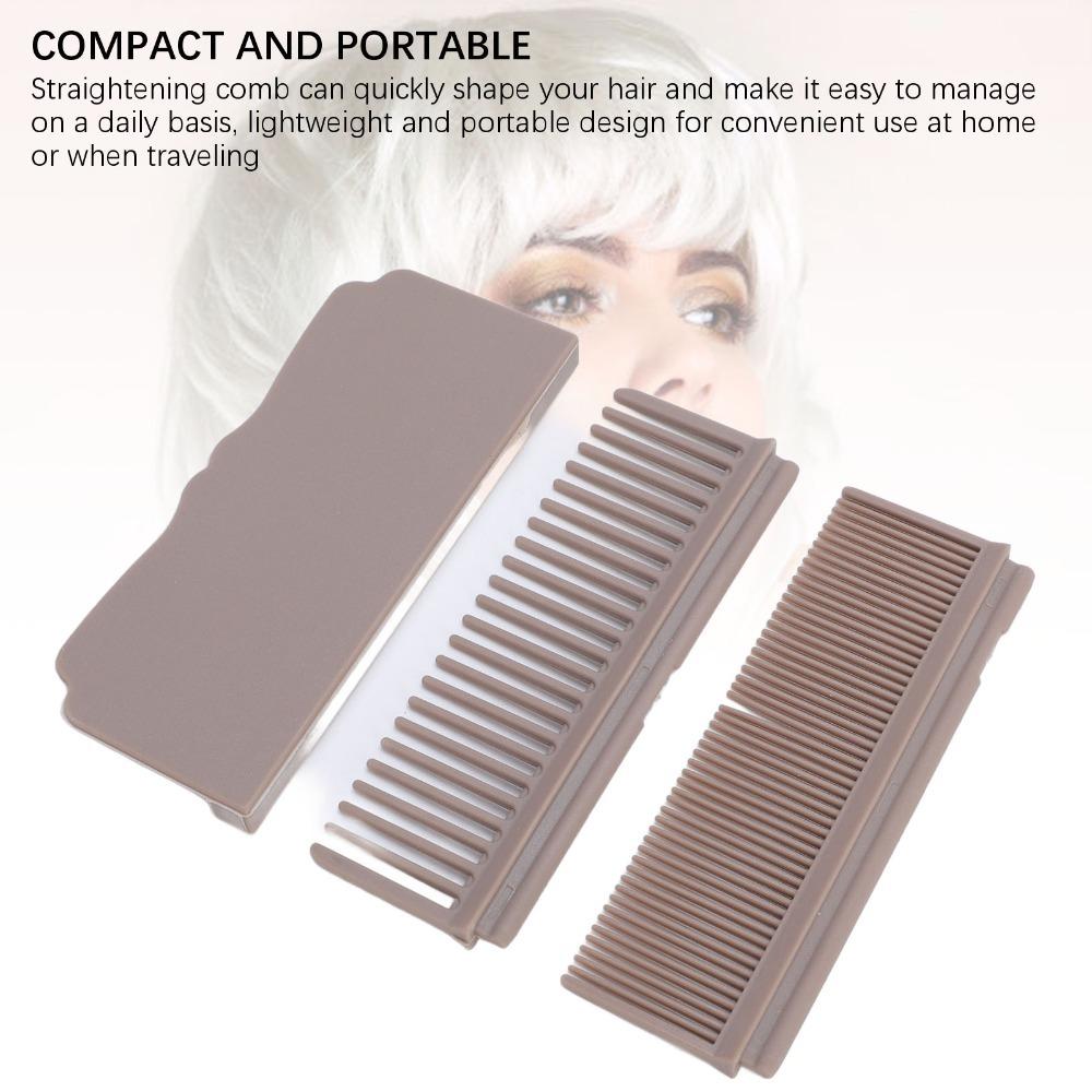 Portable Design Flat Iron Comb Attachment Plastic Straightening Comb Home Salon