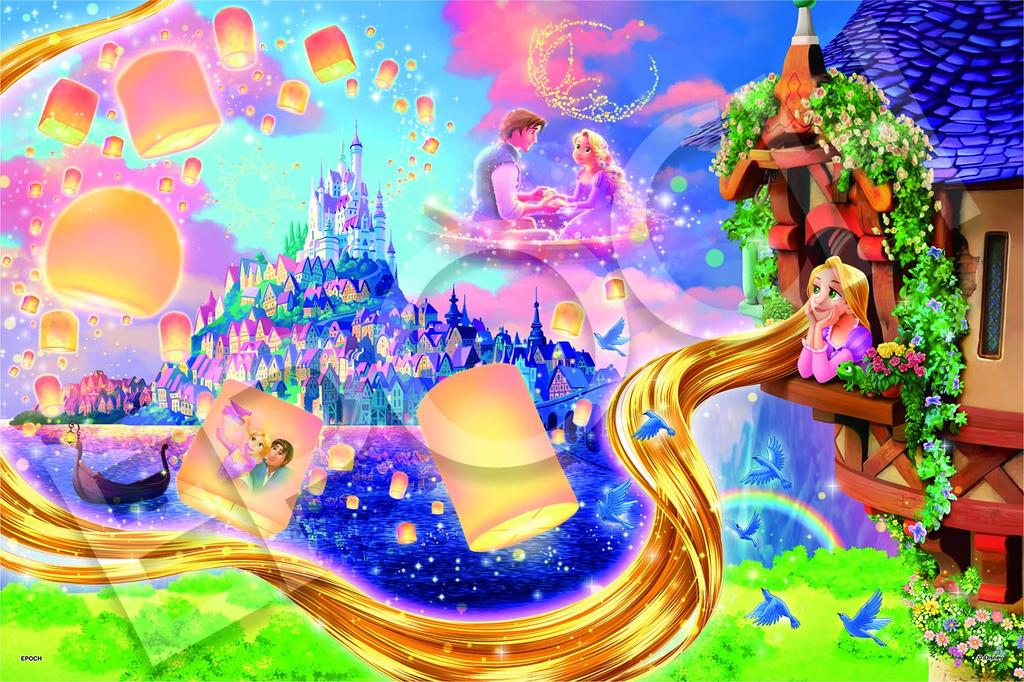 Epoch Disney Rapunzel Waiting For the Lights 1000-Piece Jigsaw Puzzle 50×75cm Adhesive and Spatula Included