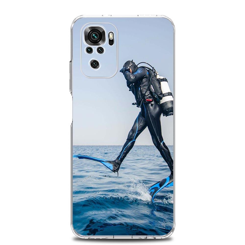 Phone Case For Xiaomi Redmi Note 15 14 13 12 4G 10 11 Pro Plus 5G 14C 13C 12C 10C Clear Soft TPU Cover Diver Diving