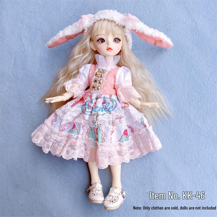 30 Cm BJD Doll Lolita Outfit Set - 6-Minute Dress Change for Girl's Gift