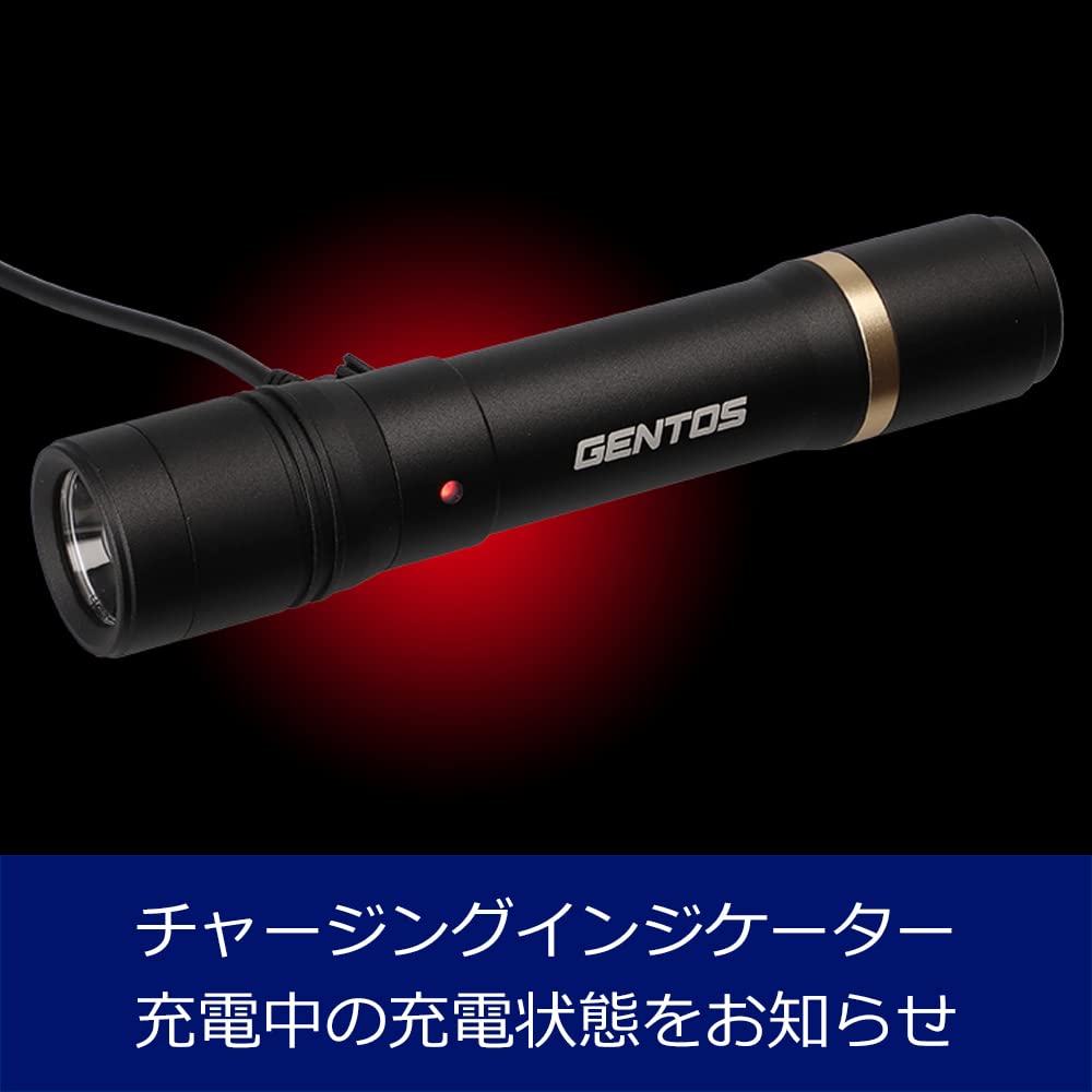 GENTOS Flashlight LED Light Rechargeable Rechargeable Powerful 600 Lumens Rexceed Handy Light Flashlight (Dedicated Battery) RX-286R