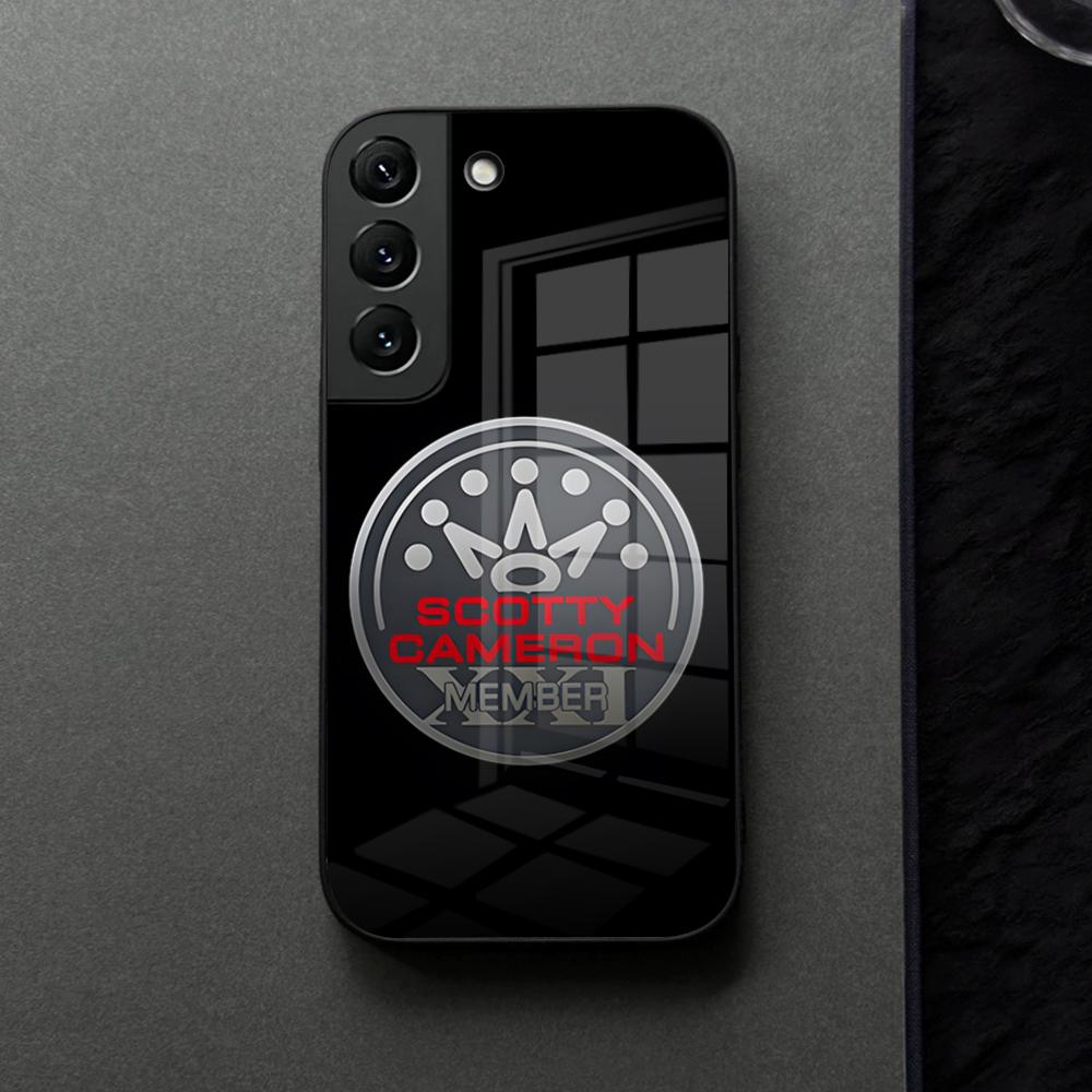 Black ScottyS Camerons Flag Phone Case Glass For Samsung Galaxy S21 S25 S22 S20 S24 S23 Ultra Fe Plus A16 A34 A54 A24 Coque