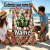 Custom Name Personalized Alpha Kappa Alpha Print Beach Towel, for Trip Camping Beach Party Home Decor, Birthday Gift for Family & Friends