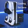 For PS5 Slim Console Cooling Stand Controller Charging Stand with Headset Hook W/ RGB Lights Game Slot for PS5 Slim Disc&Digital