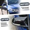 Gloss Black Rearview Mirror Covers Cap For 2014-2018 BMW 5Series F10 F11 F18 LCI