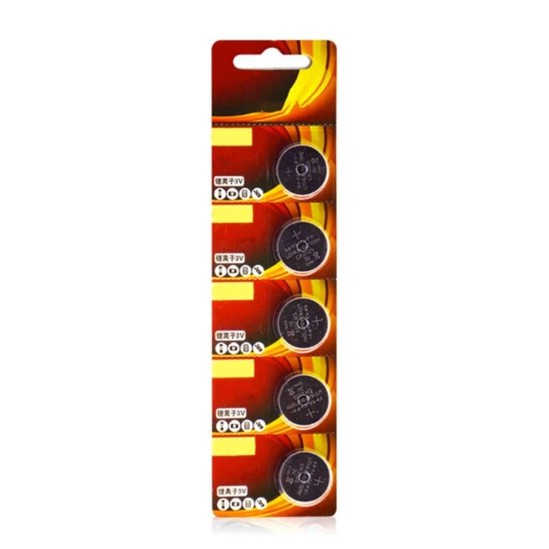 5Pcs CR2016/CR2025/CR2032 3V Lithium Batteries Coin Cell For Car Key Remote Control LED Light Clock Electronics Watch
