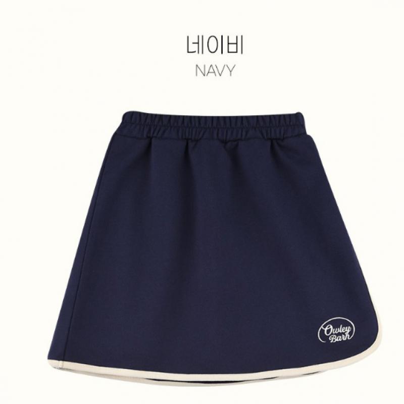  Olivan  Simple Logo Wrap Skirt Pants  Navy 