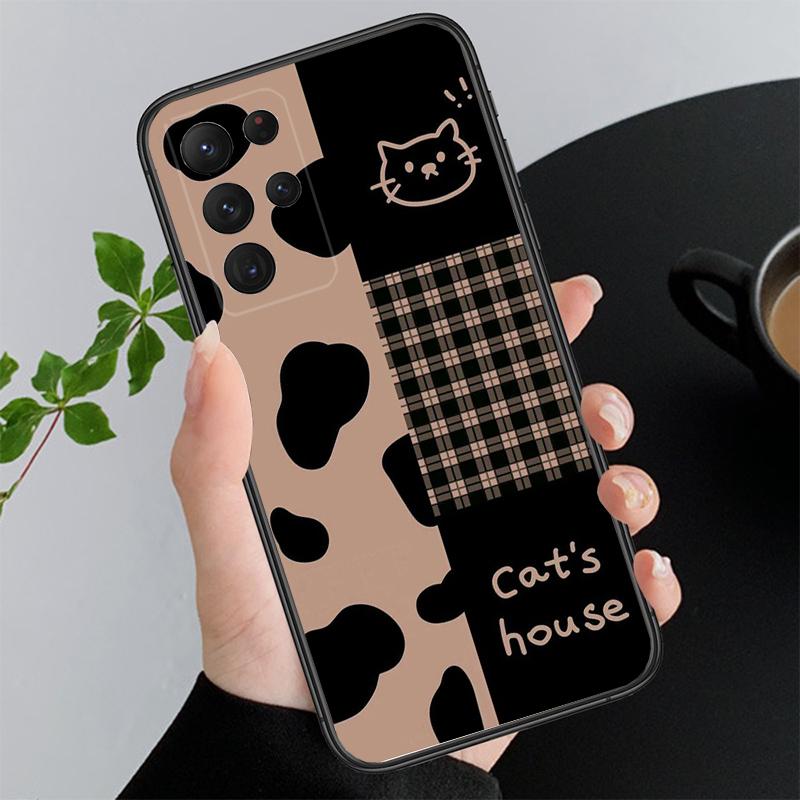 Milk Cow Print Phone Case For Samsung A52S A21S A33 A23 A13 A14 A32 A52 A53 A54 A51 A71 A15