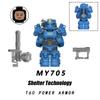 Latest Bos Game T60 Power Armor Army Officers Soldiers Figurine Machine Gun Model Construction Blocks Kids Toys Gifts Young Boys Girls Juguetes