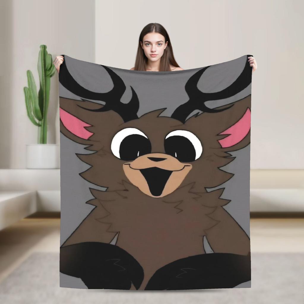 9-9 Nights in the Forest Blankets Deer Game Flannel Funny Soft Throw Blanket for Home Textile Decor