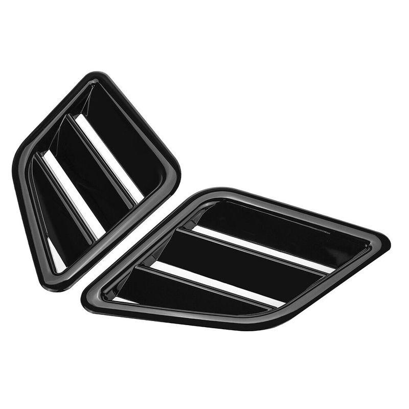 2X Engine Hood Vent For Renault Megane 3 RS Clio MK4 2010-2016 Louvers Air Scoop Bonnet Vent Cover Air Intake Cover Glossy Black