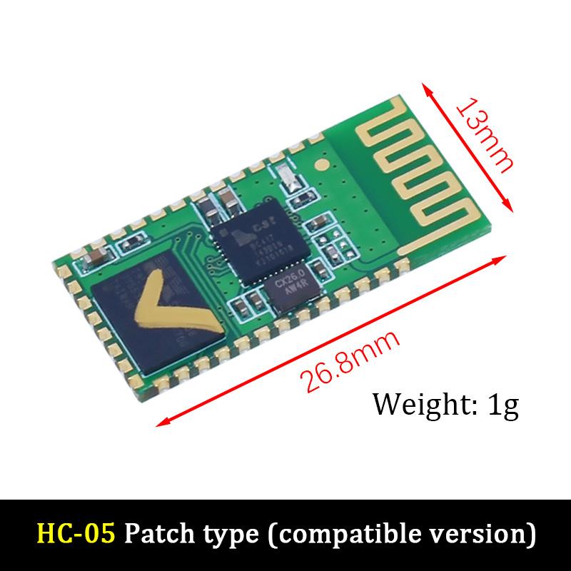 LIZAO HC-05 HC-06 Master-Slave 4Pin Anti-Reverse, Integrated Bluetooth Serial Pass-Through Module, Wireless Serial for Arduino