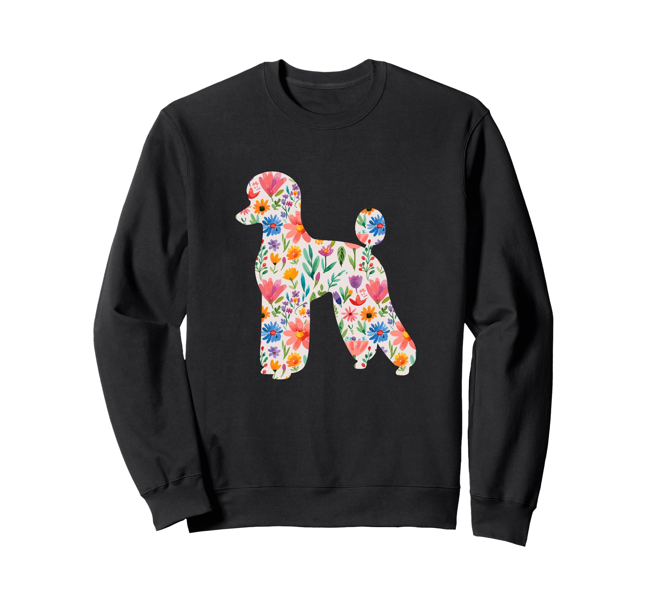 

Standard Poodle watercolor flower Sweatshirt design. чёрный