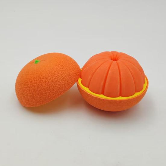 3D Printed Citrus Fruit Sensory Toy Twist Fidget Orange Ornaments Spiral Stress Relief Decompression Toy for Adults Students