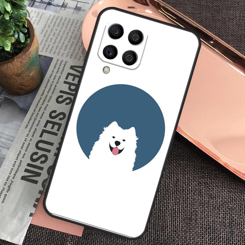 Cartoon Samoyed Dog For Samsung Galaxy M34 M54 M14 M53 M33 M13 M12 M32 M52 M20 M15 M55 M21 M51 M30s M31s Case