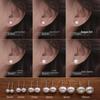 Natural Freshwater Pearl Stud Earrings: High-End 999 Sterling Silver Muffin Earrings