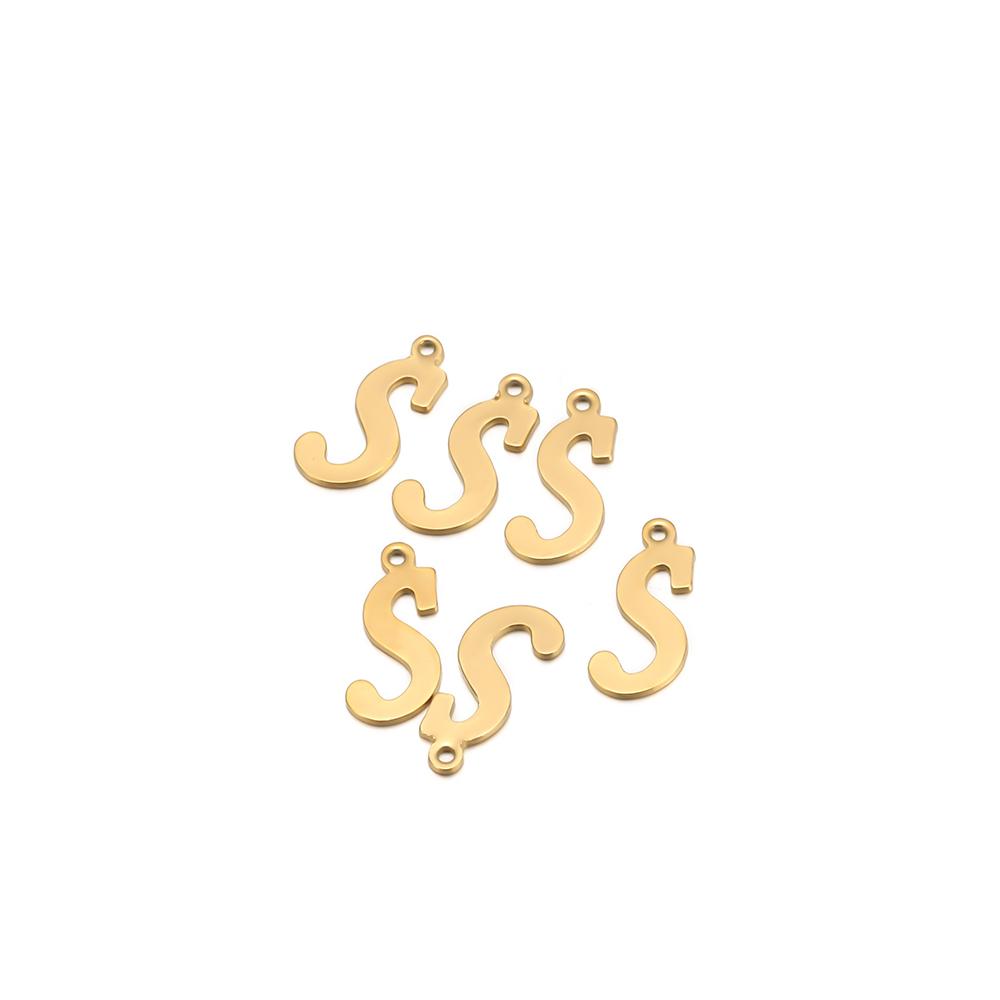 30pcs Stainless Steel A-Z 26 Cursive Font Letter Pendant Alphabet Charms Necklace Pendant DIY Jewelry Bracelet Making Earrings
