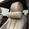 Perforated Leather Neck Pillow with Diamond Quilted Pattern High Density Car