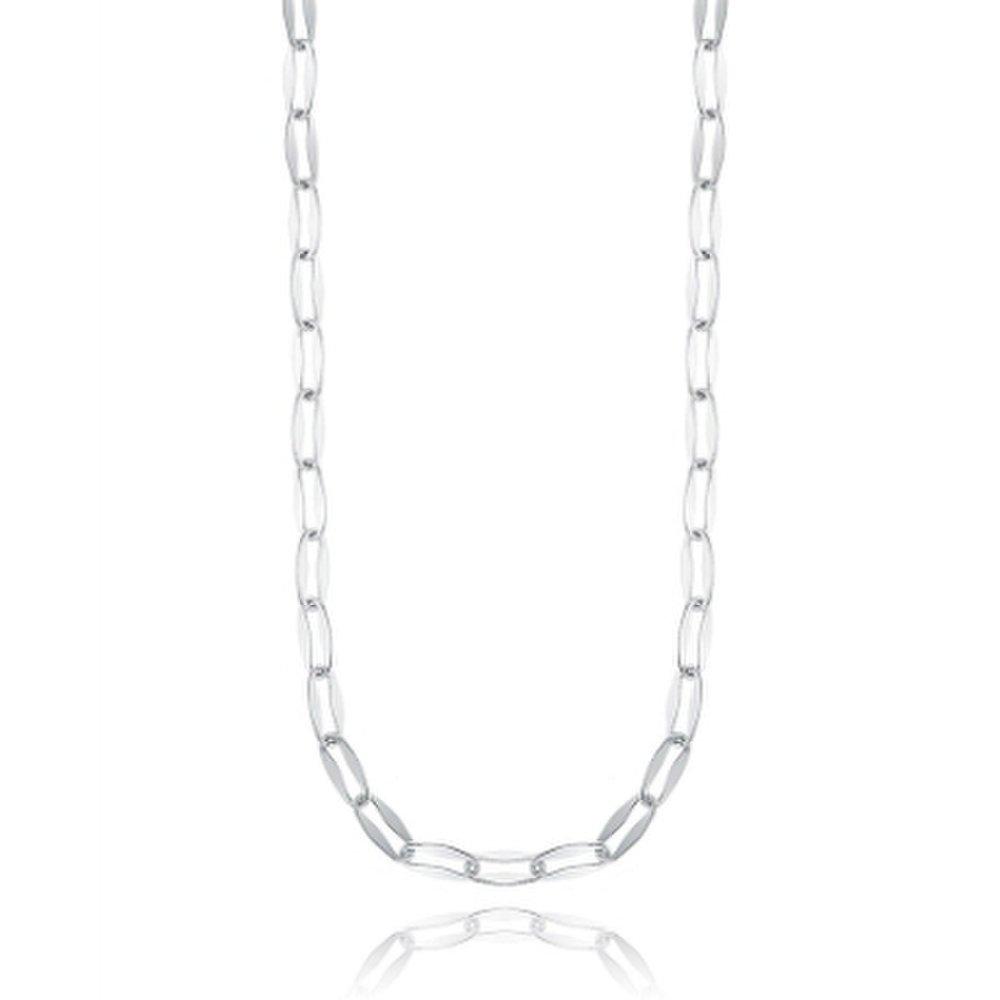 Silver Basic Clip Chain Necklace Llns24216S_S