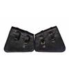 Side Pouch Motorcycle Saddle Panniers Saddlebags 2 Bags Handmade Black Leather