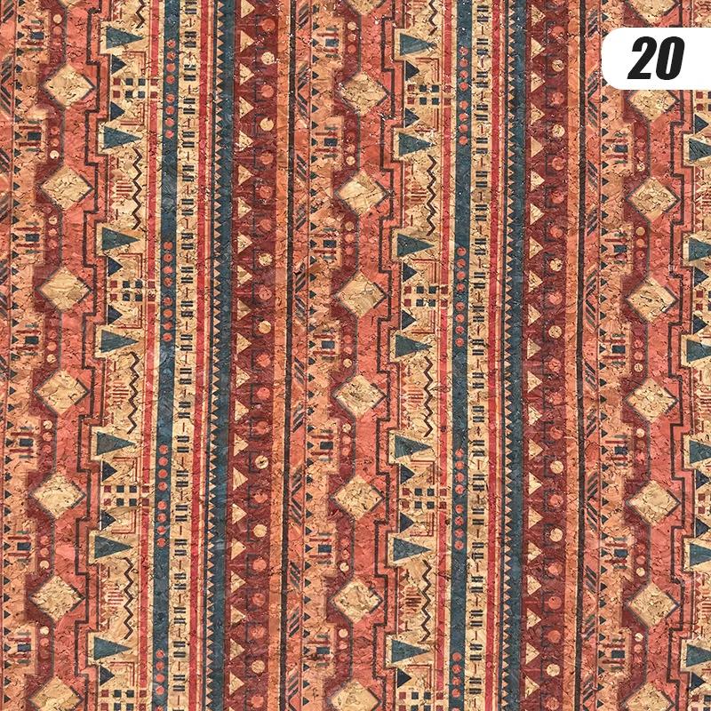 100X135Cm Cortiça Estampada Tecido de Couro de Cortiça Natural Costura DIY Cor Carvalho Tecido Casa Sofá Carro Bolsa Decoração Material Grão de Madeira Artesanato