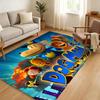 Cartoon D-Dog Man Floor Mat Soft Thickened Absorbent Non-Slip Bedroom Living Room Door Mat Home Decor Flannel Rugs