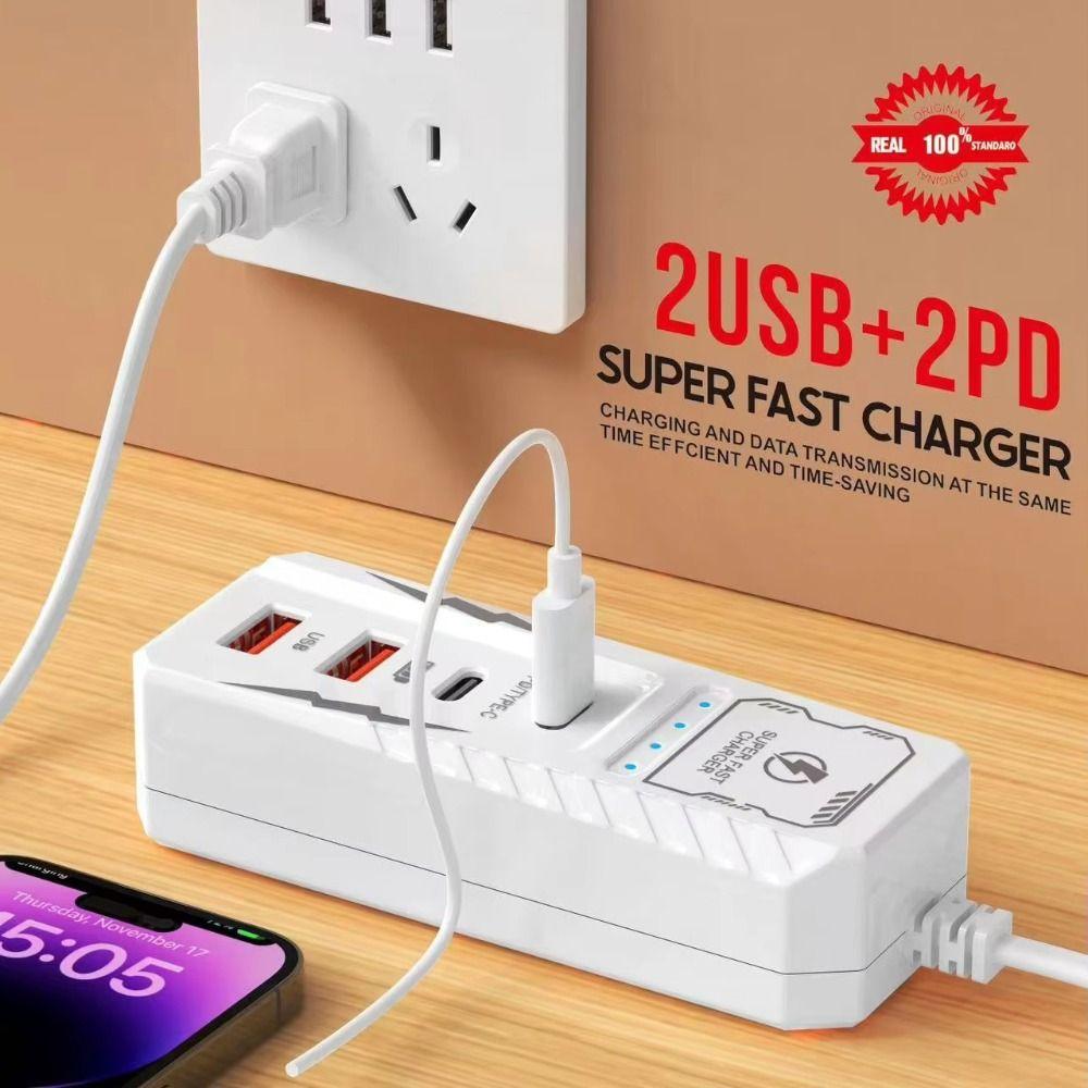 4 Ports USB Charger Socket Multi Ports Wall Charger New Phone Power Strip