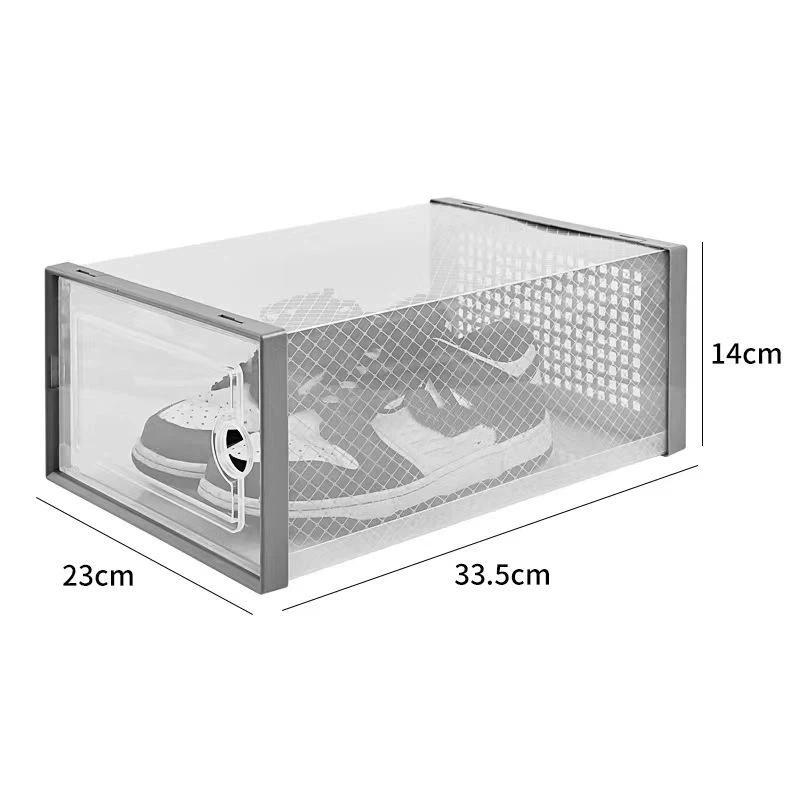 1Pc Shoe Box Organizer, Clear Stackable Plastic Storage For Sneakers, Dust-Proof Design To Keep Shoes Visible & Protected