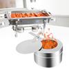 Partys Brennstoffbehälter Getränkehalter Buffetwärmer Wärmeschale Chafing Dish Brennstoffbehälter Chafing Dish Brenner Halter mit Deckel