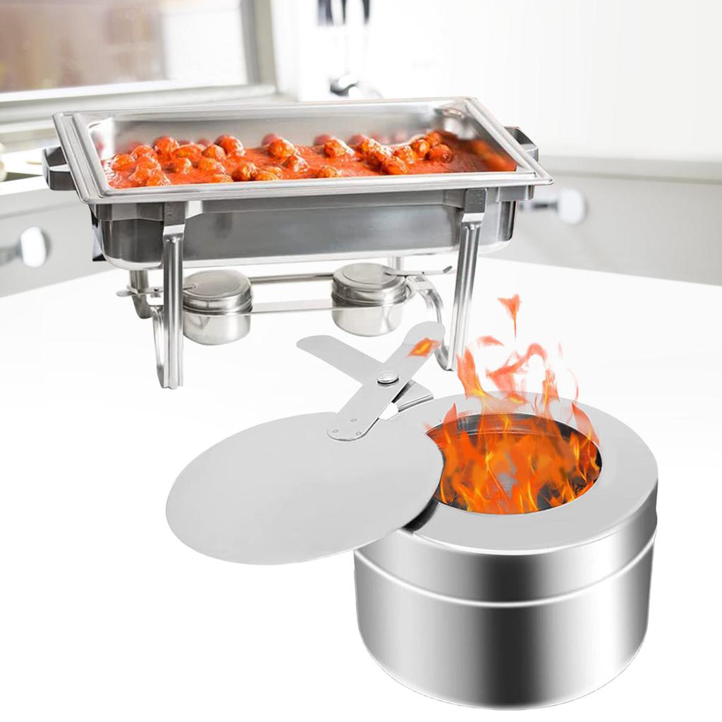 Partys Brennstoffbehälter Getränkehalter Buffetwärmer Wärmeschale Chafing Dish Brennstoffbehälter Chafing Dish Brenner Halter mit Deckel