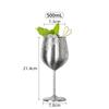 Drinking Wineglass Charms Supplies Bar Metal 2Pcs Wine Champagne Wine Stainless Glass Cocktail Glasses Steel Cup Party