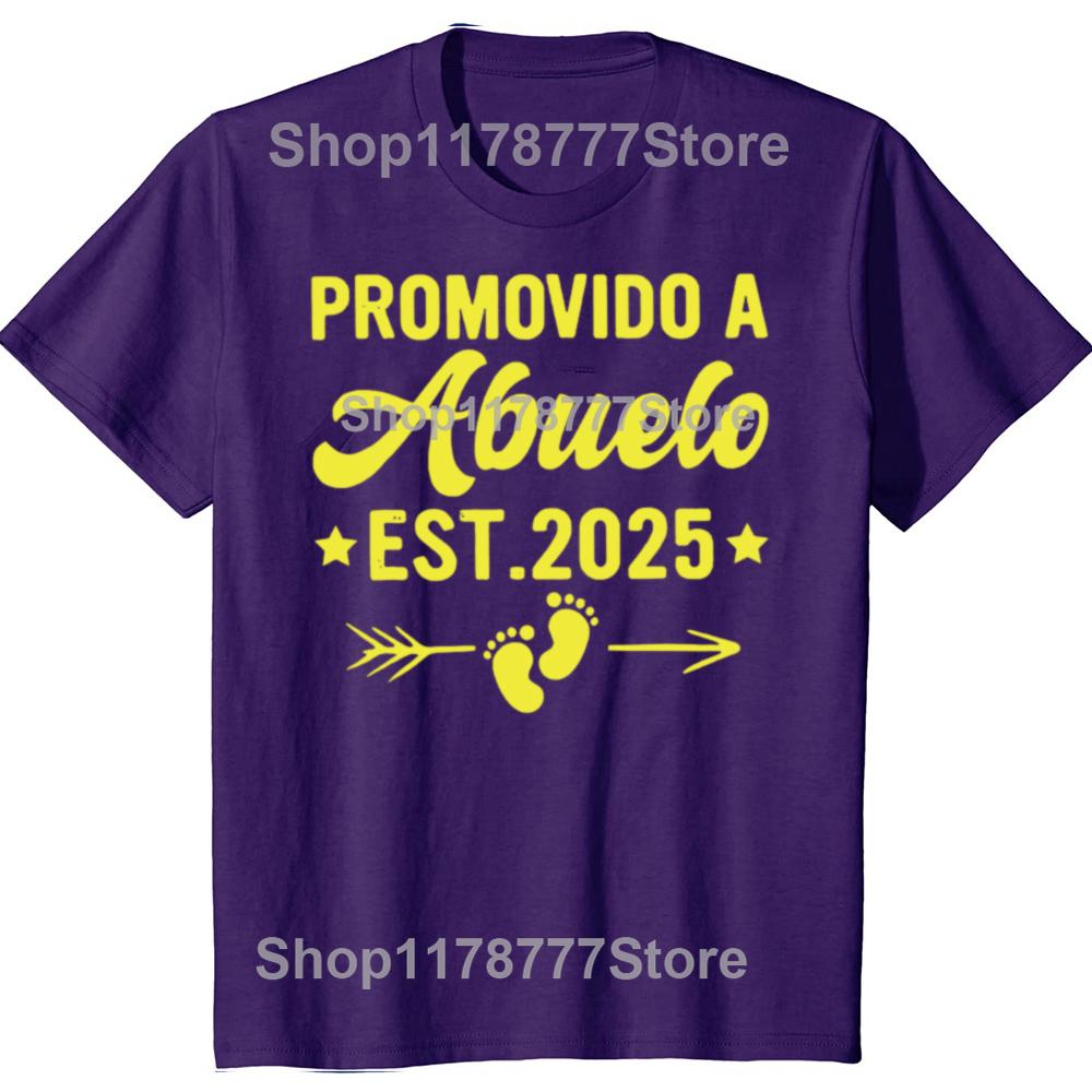 Promoted To Grandfather Spanish Grandpa T Shirts Cotton Birthday Gifts Mens Clothing Fashion Casual Loose Oversized T Shirt