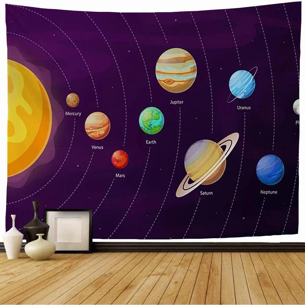 Galaxy Tapestry Outer Space Planet Tapestry Mysterious Universe Tapestry Wall Hanging Decor for Home Living Room Bedroom Dorm