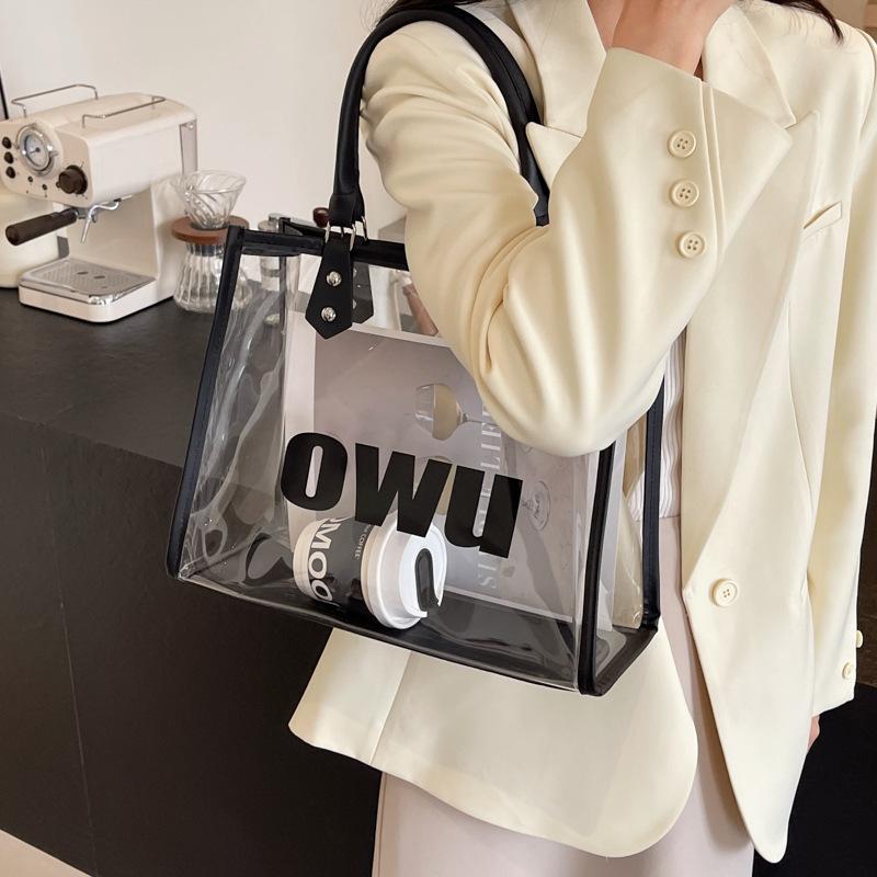 Große Kapazität Brief Tragetasche Mode Schultertasche Ausländischer Stil Vielseitige Strandtasche Nische Handtasche