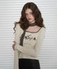 Ledeoli Square Neck Tie Scarf T-Shirt [Khaki]