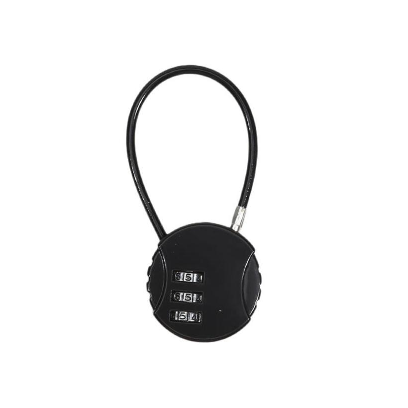 3-Digit Cable Luggage Locks Multifunctional Re-Settable Combination Padlocks Backpack Suitcase Code Locks for School Office
